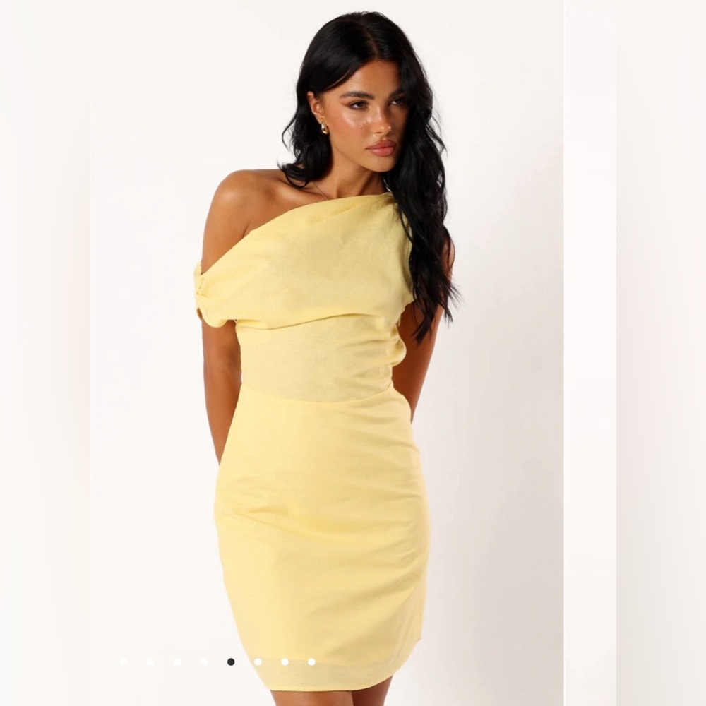 Petal & Pup Sunshine Linen Mini Dress | Yellow | L | NWT